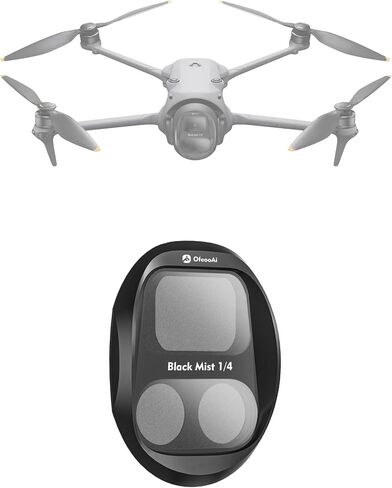 فلتر Black Mist 1/4 لـ DJI Mavic 4 Pro، فلتر نشر سينمائي ينعم الضوء وعيوب البشرة، ويخلق هالة حالمة للقطات جوية تشبه الفيلم in Kuwait