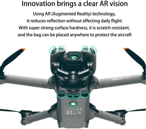 طبقة حماية عالية الوضوح لعدسة DJI MINI 5 PRO، مستشعر ورادار مغطى بالكامل بطبقة نانو مع منفاخ هواء ساخن، مقاوم للخدش ومضاد للصدمات وطارد للزيت المقاوم للماء (منفاخ الاتحاد الأوروبي) in Kuwait