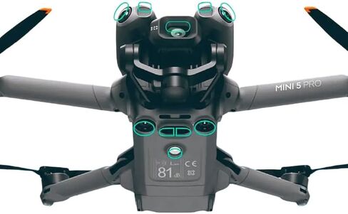 طبقة حماية عالية الوضوح لعدسة DJI MINI 5 PRO، مستشعر ورادار مغطى بالكامل بطبقة نانو مع منفاخ هواء ساخن، مقاوم للخدش ومضاد للصدمات وطارد للزيت المقاوم للماء (منفاخ الاتحاد الأوروبي) in Kuwait