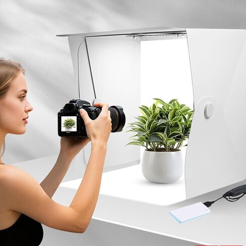 Pliable Transportable Photo Studio Box with Constructed in LED Radiances for Jewelry Food Small Product Photography 30cm 40cm White Background in Saudi Arabia