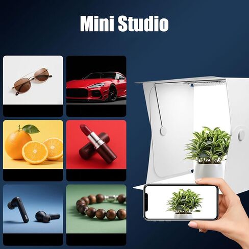 Pliable Transportable Photo Studio Box with Constructed in LED Radiances for Jewelry Food Small Product Photography 30cm 40cm White Background in Saudi Arabia