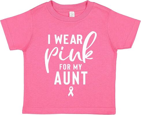 تي شيرت للأطفال الرضع من نوع تي شيرت وذيول I Wear Pink for My Aunt Cancer (مقاسات الرضع والأطفال الصغار) in Kuwait