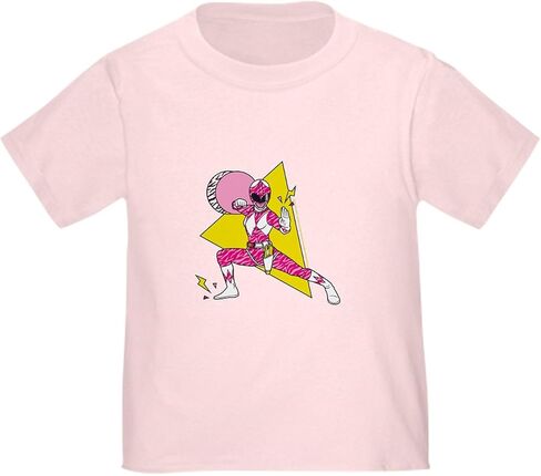 CafePress Power Rangers Pink Ranger Defensiv Toddler T Shirt Cute Toddler Graphic Tee, 100% Cotton in Kuwait
