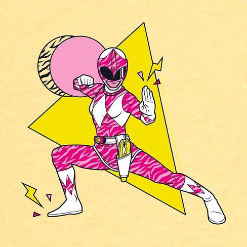 تي شيرت CafePress Power Rangers Pink Ranger Defensiv للأطفال الصغار، تي شيرت لطيف برسومات للأطفال الصغار، 100% قطن in Kuwait