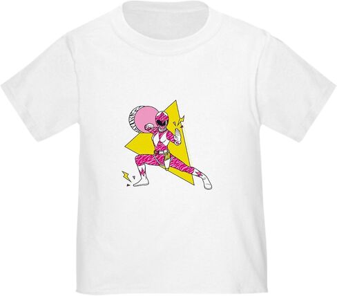 CafePress Power Rangers Pink Ranger Defensiv Toddler T Shirt Cute Toddler Graphic Tee, 100% Cotton in Kuwait