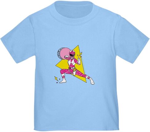 CafePress Power Rangers Pink Ranger Defensiv Toddler T Shirt Cute Toddler Graphic Tee, 100% Cotton in Kuwait