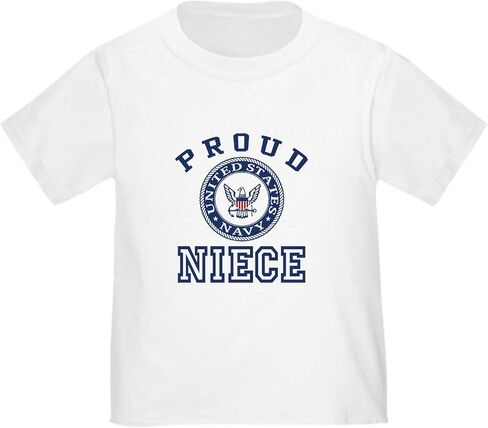 CafePress Proud US Navy Niece Toddler T Shirt Cute Toddler Graphic Tee, 100% Cotton in Saudi Arabia