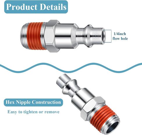 طقم مقابس صناعية 30 قطعة 1/4 بوصة ذكر NPT، تركيبات خرطوم خط الهواء سريعة التوصيل، مقابس هوائية عالية التدفق 1/4 بوصة، قارنة توصيل الهواء ومجموعة التوصيل، تجهيزات ضاغط الهواء in Saudi Arabia