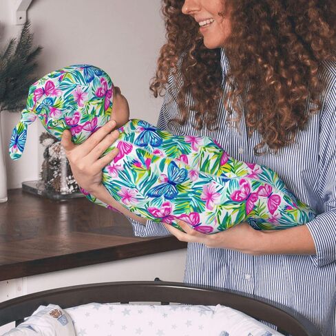 Strawberry Swaddle Blankets Newborn Receiving Blanket Baby Swaddle Wrap With Headband Hat Set For Baby Girls Boys in Saudi Arabia