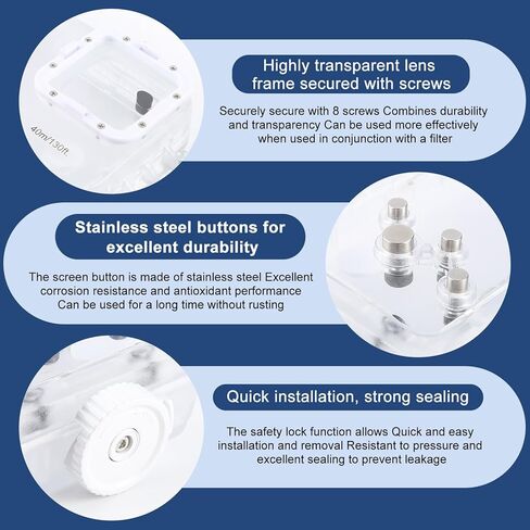 Waterproof Case for iPhone 16 Pro Max 6.9 Inch, IPX8 40m/130ft Underwater Housing Shell Shockproof Diving Phone Cover for Snorkeling Swimming Skiing in Kuwait