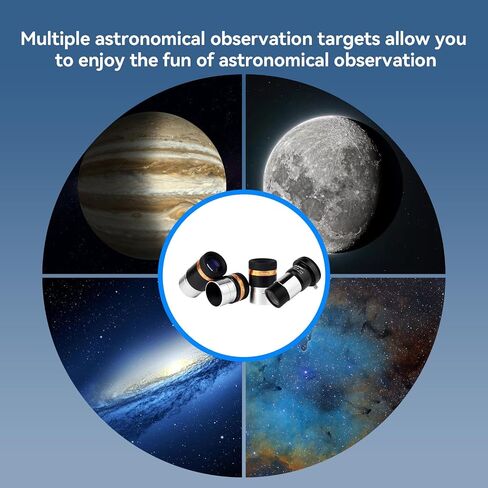 SVBONY 4mm 10mm 23mm Telescope Eyepieces Lens 62 Degree Wide Angle and Barlow Lens 2X, 1.25 inch Barlow Lens with M42 Thread Fully Coated Lens Accessories Kit for 1.25 inches Astronomic Telescope in Saudi Arabia