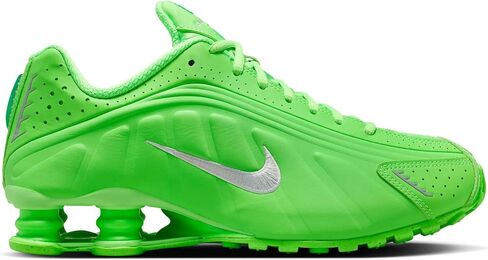 Nike Shox R4 Women's Running Shoes (Green Strike | Metallic Silver, US Footwear Size System, Adult, Women, Numeric, Medium, 7.5) in Saudi Arabia