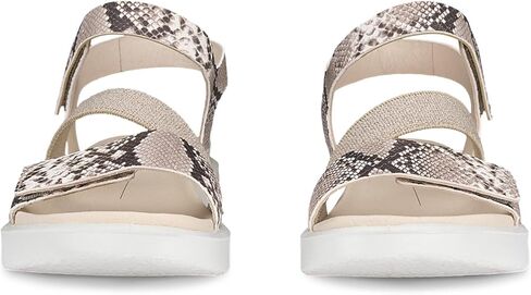 ECCO Women's Flowt 2 Band Sandal, Bright White/Python, 6-6.5 in Saudi Arabia