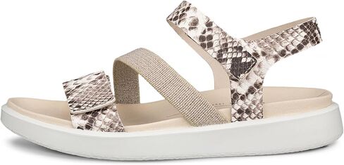 ECCO Women's Flowt 2 Band Sandal, Bright White/Python, 6-6.5 in Saudi Arabia