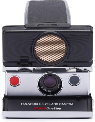 Polaroid SX-70 Sonar OneStep – كاميرا SLR فورية مجددة | ضبط تلقائي للصورة نموذج خمر | يستخدم فيلم SX-70 | تصميم مميز قابل للطي (متجدد) in Saudi Arabia