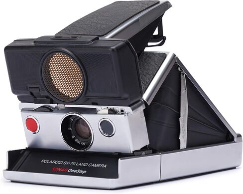 Polaroid SX-70 Sonar OneStep – كاميرا SLR فورية مجددة | ضبط تلقائي للصورة نموذج خمر | يستخدم فيلم SX-70 | تصميم مميز قابل للطي (متجدد) in Saudi Arabia