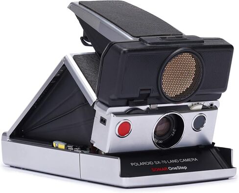 Polaroid SX-70 Sonar OneStep – كاميرا SLR فورية مجددة | ضبط تلقائي للصورة نموذج خمر | يستخدم فيلم SX-70 | تصميم مميز قابل للطي (متجدد) in Saudi Arabia