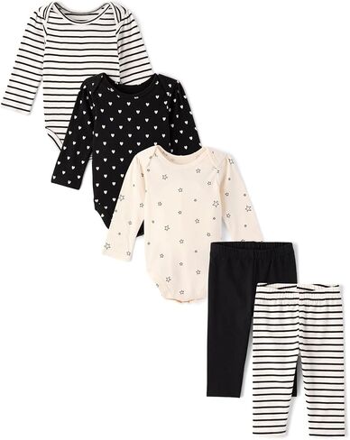 The Children's Place baby-girls And Newborn Long Sleeve Bodysuit and Pants,playwear Sets in Saudi Arabia