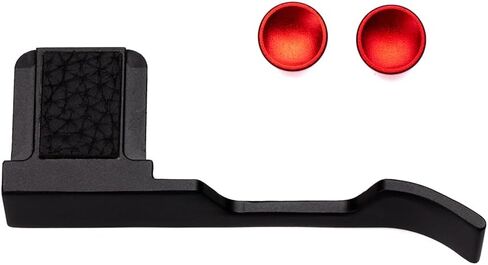 Metal Thumb Grip with Hot Shoe Cover for Fujifilm X100V/X100VI Leather Trim Camera Hot Shoe Thumb Hand Grip (Leather Grain Black) in Saudi Arabia