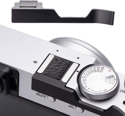 Metal Thumb Grip with Hot Shoe Cover for Fujifilm X100V/X100VI Leather Trim Camera Hot Shoe Thumb Hand Grip (Leather Grain Black) in Saudi Arabia