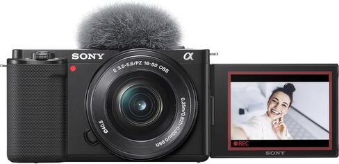 Sony ZV-E10 Mirrorless Camera with Sony E PZ 16-50mm F/3.5-5.6 OSS Lens and Sony E 55-210mm f/4.5-6.3 OSS + 420-800mm Lens + 2PC 64 GB Memory + Extra Battery + More (36pc Bundle) (Renewed) in Saudi Arabia