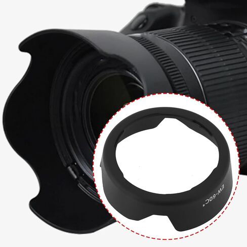 قطعتان من غطاء عدسة الكاميرا EW-60CII متوافق مع Canon EF-S 18-55mm f/3.5-5.6 II in Saudi Arabia