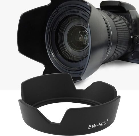 قطعتان من غطاء عدسة الكاميرا EW-60CII متوافق مع Canon EF-S 18-55mm f/3.5-5.6 II in Saudi Arabia