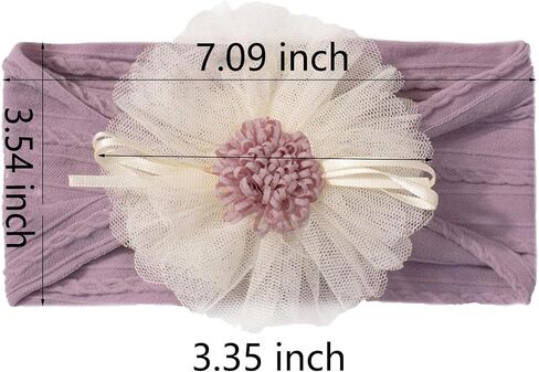 Baby Girls Sunflower Headbands, 3 Pack Baby Hairband Hair Bows Lace and Stretchy Elastic Accessory for Newborn Infants Toddlers (Burgundy+Yellow+White, One Size(Stretchy)) in Saudi Arabia