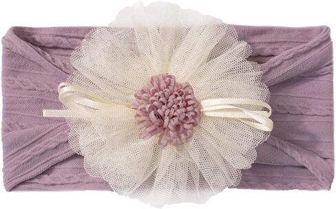 Baby Girls Sunflower Headbands, 3 Pack Baby Hairband Hair Bows Lace and Stretchy Elastic Accessory for Newborn Infants Toddlers (Burgundy+Yellow+White, One Size(Stretchy)) in Saudi Arabia