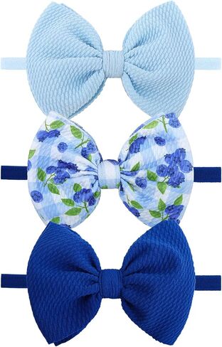 3 قطعة 4.5 ''العنب الطفل القوس الأرجواني الفتيات Headbands البنفسجي الانحناء الوليد إكسسوارات الشعر ملابس الصيف للأطفال الرضع طفل فتاة الملابس in Kuwait