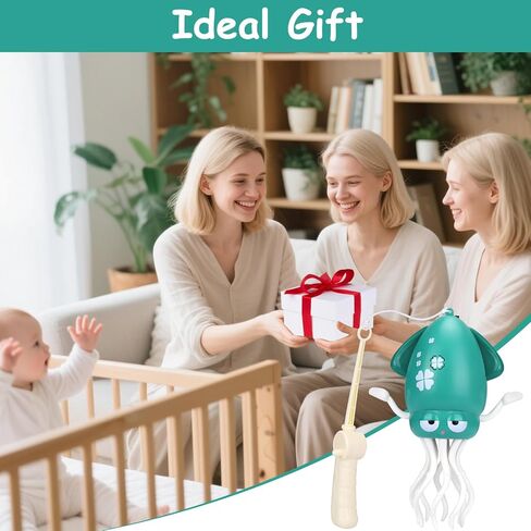 لعبة الأخطبوط الراقص من BUSOHA للهالوين - ألعاب الأخطبوط الزاحف هدية لبطن الطفل للأم الجديدة والصديق والعائلة، باللون الأبيض in Kuwait