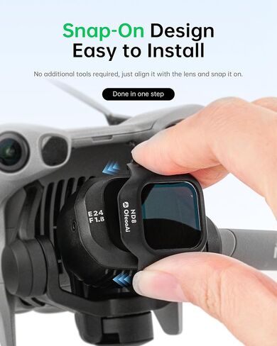 فلتر Black Mist 1/4 لـ DJI Mini 5 Pro - ينعم الأضواء ويخلق توهجًا سينمائيًا in Kuwait