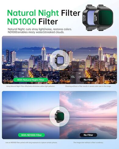 فلتر Black Mist 1/4 لـ DJI Mini 5 Pro - ينعم الأضواء ويخلق توهجًا سينمائيًا in Kuwait