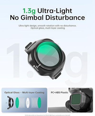 فلتر Black Mist 1/4 لـ DJI Mini 5 Pro - ينعم الأضواء ويخلق توهجًا سينمائيًا in Kuwait