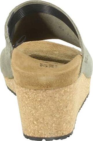 Birkenstock Papillio Women's Namica Wedge Sandals in Suede Leather Metallic Stone Gold in Saudi Arabia
