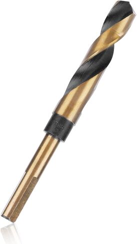 5/8in Reduced Shank Twist Drill Bit, High Speed Hard Steel Metal Cobalt Drill Bit for Copper Aluminum Iron and Woodworking DIY Projects (Black, Gold) in Saudi Arabia