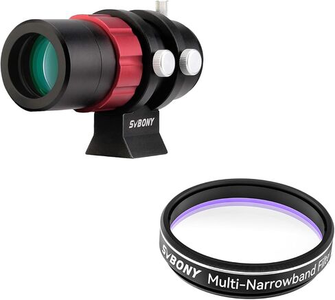 SVBONY SV165 Mini Guide Scope 30mm F4 Finder Bundle with SV240 1.25'' Filter, Multi-Narrowband Filter, Reduce Light Pollution for Astrophotography in Saudi Arabia