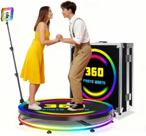 كشك صور بزاوية 360 درجة مع حافظة وإضاءة حلقية وتطبيق للمناسبات الصغيرة in Saudi Arabia