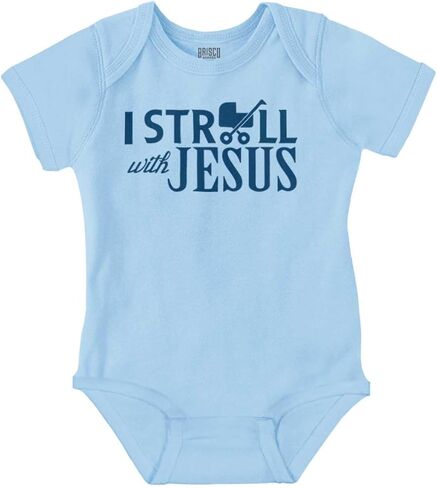 Brisco Brands I Stroll Jesus Christian Religious Baby Romper Boys or Girls in Saudi Arabia