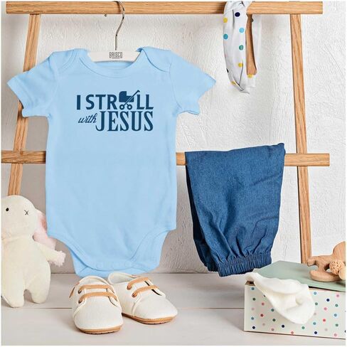 Brisco Brands I Stroll Jesus Christian Religious Baby Romper Boys or Girls in Saudi Arabia