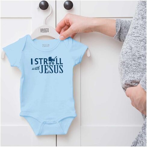 Brisco Brands I Stroll Jesus Christian Religious Baby Romper Boys or Girls in Saudi Arabia