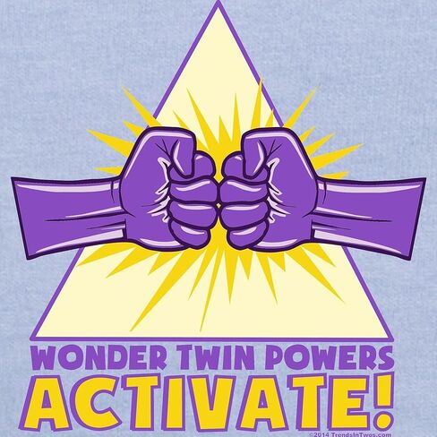 تي شيرت CafePress Wonder Twins تي شيرت لطيف برسومات للأطفال الصغار، 100% قطن in Kuwait