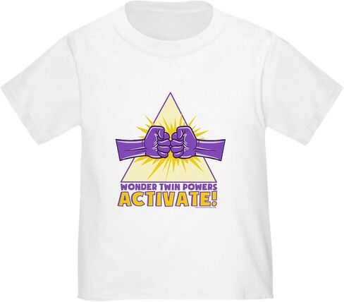 تي شيرت CafePress Wonder Twins تي شيرت لطيف برسومات للأطفال الصغار، 100% قطن in Kuwait