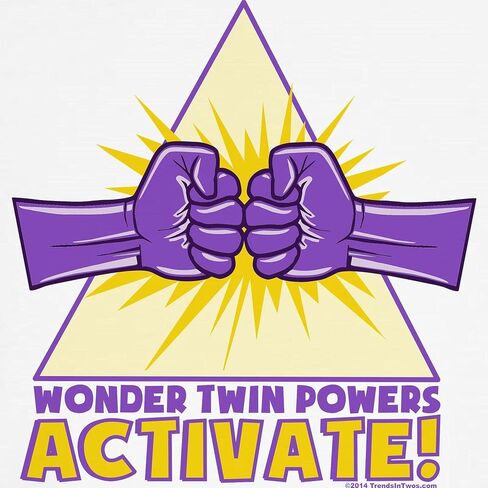 تي شيرت CafePress Wonder Twins تي شيرت لطيف برسومات للأطفال الصغار، 100% قطن in Kuwait