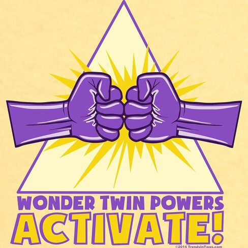 تي شيرت CafePress Wonder Twins تي شيرت لطيف برسومات للأطفال الصغار، 100% قطن in Kuwait