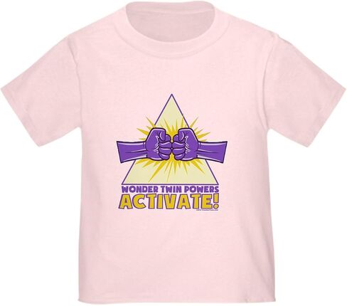 تي شيرت CafePress Wonder Twins تي شيرت لطيف برسومات للأطفال الصغار، 100% قطن in Kuwait