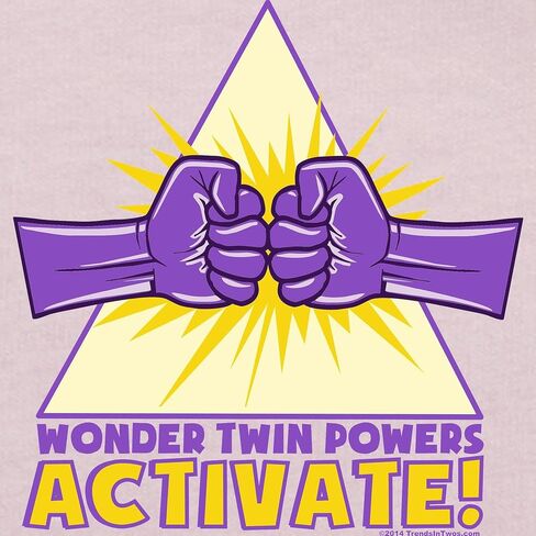 تي شيرت CafePress Wonder Twins تي شيرت لطيف برسومات للأطفال الصغار، 100% قطن in Kuwait