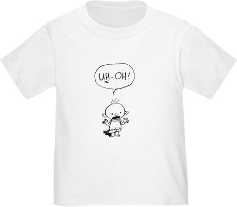 CafePress Uh Oh Baby Stand Alone T Shirt Cute Toddler Graphic Tee, 100% Cotton in Saudi Arabia