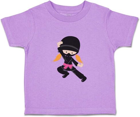 Toddler T-Shirt Ninja Girl Pose 4 Red Girly Others Girl Boy & Girl Clothes in Saudi Arabia