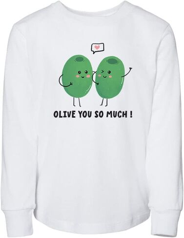 تي شيرت Olive You So Much للأطفال الصغار بأكمام طويلة in Saudi Arabia